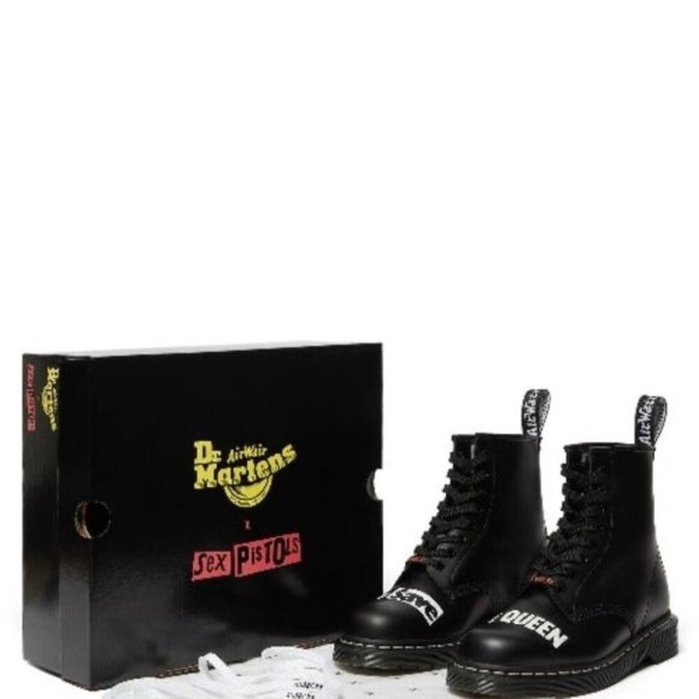 NIB SEX PISTOLS DR. MARTEN LIMITED EDITION 1460 UNISEX COMBAT BOOTS - Picture 2 of 15